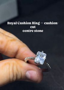 Royal Cushion Cut Ring with Center Stone