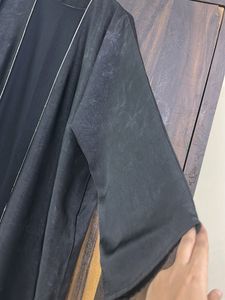Elegant Black Open Abaya Kimono