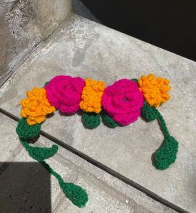 Handmade Crochet Flower Kamarbandh/Maangtika