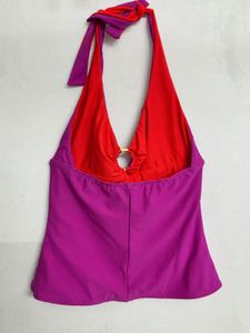 Vibrant Halter Neck Bikini Top