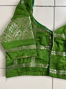 Elegant Green Embroidered Blouse