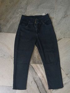 High Waisted Black Denim Jeans