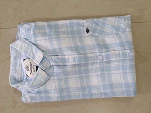 Men's Blue Cotton shirt