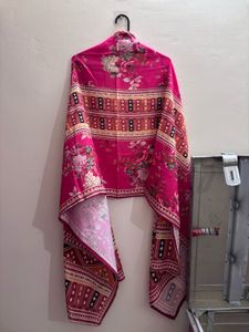 Vibrant Pink Floral Kurta Set with Dupatta