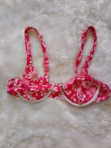 Vibrant Floral Bikini Top
