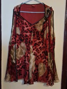 Chic Animal Print Flowy Tunic