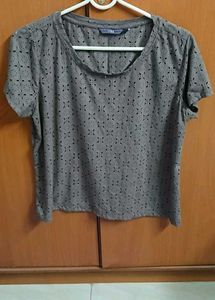 Patterned Short Sleeve Top - XL Size