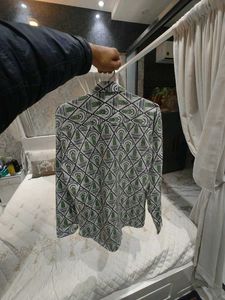 Patterned Button-Down Shirt
