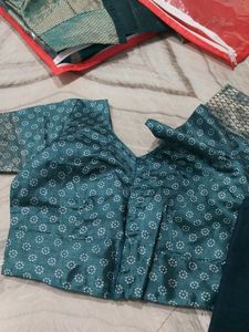 Elegant Teal Saree Set