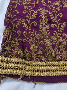 Purple Embroidered Lehenga Choli Set