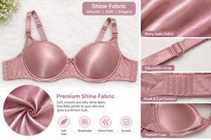 Shimmer Satin Padded Bra
