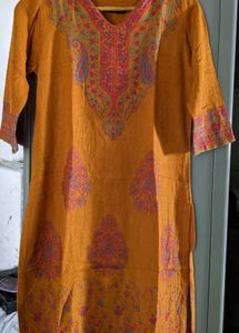 🧡Embroidered Mustard Yellow Kurta🧡