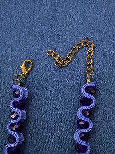 Bohemian Blue Beaded Necklace &amp; Earrings Set