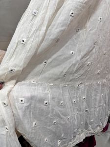 Elegant White Embroidered Dress