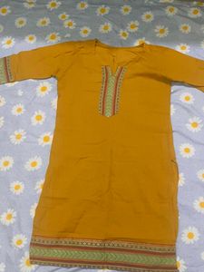 Stylish Yellow and blue Kurta