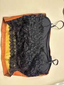 Faux Leather Spaghetti Strap Top