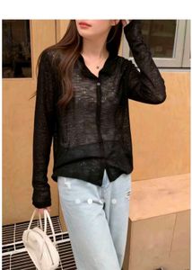 See-through knitted cardigan