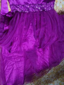 Stunning Purple Embellished Ethnic Gown