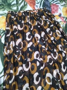 Patterned Midi Skirt