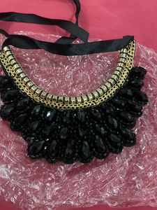Black Beaded Neckpiece