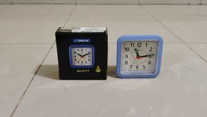 New Unused Oreva Blue Alarm Table Clock