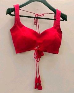 red blouse backless