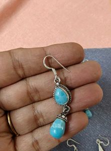 92.5 Silver Larimar pendant set