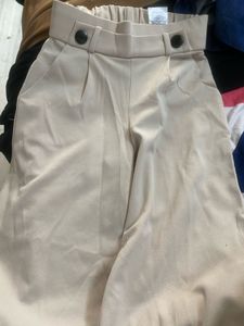 Elegant Beige Wide-Leg Trousers