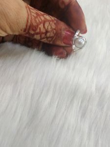 Pure Silver Pearl Ring For Women Nd Girl's