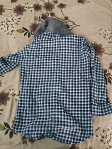 semi winter Checkered Hooded Shirt