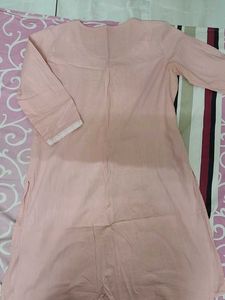 Pink Embroidered Kurta