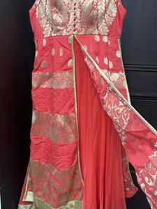 Pure Banarsi Anarkali Suit Set