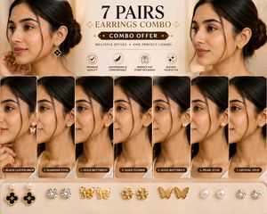7 Pairs Earrings Combo Set