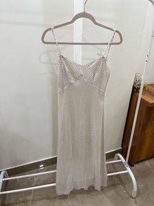 Off White Chic Polka Dot Maxi Dress