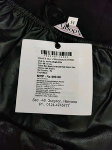 Metallic Black Dress - Medium Size