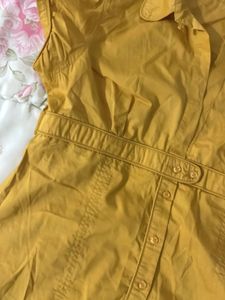 Stylish Yellow Button-Up Blouse