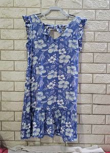 Boulevard Blue Floral Sleeveless Dress