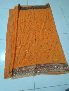 Orange Embroidered Blouse