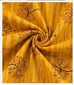 Yellow Sleeveless Printed Kurta