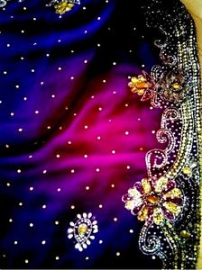 Purple Embellished Saree