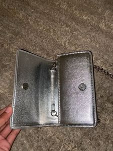 MANGO Silver Metallic  SLINGBAG