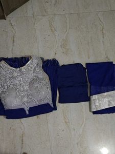 Stunning Embellished Blue Lehenga Choli