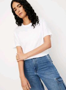 Classic White Crew Neck T-Shirt