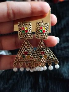 Vintage Style Triangle Drop Earrings