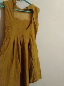 Mustard Sleeveless Dress