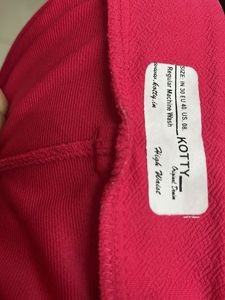 High Waist Hot Pink Wide Leg Trousers