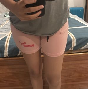 Puma Pink Drawstring Shorts
