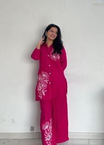 Floral Embroidered Co-Ord Set