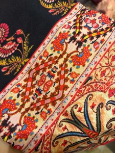 Red Floral Printed Kurta