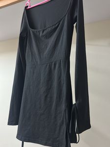 Savana Black Long Sleeve Mini Dress